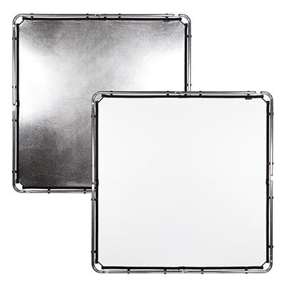 Manfrotto 1.5 x 1.5m frame with silver / white bounce 