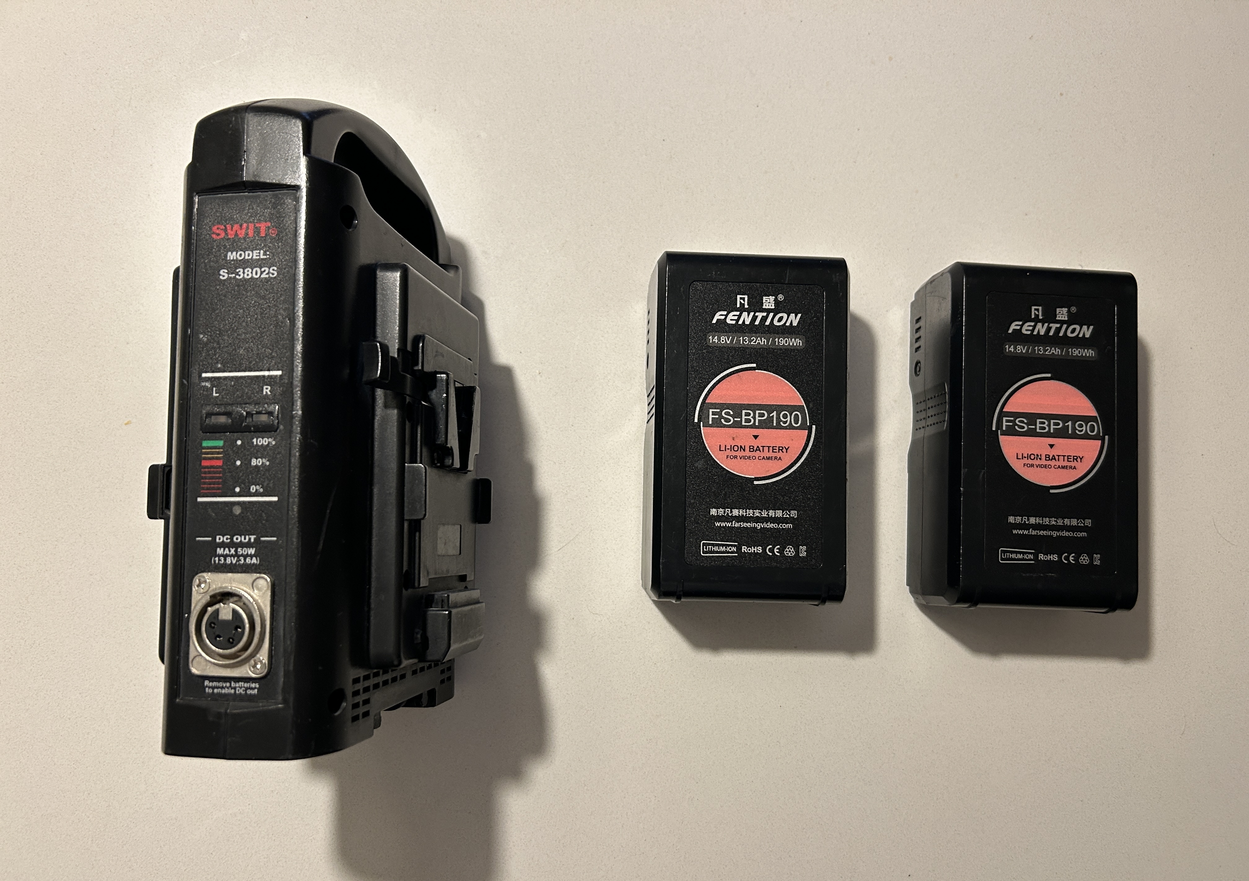 2 v-mount batteries