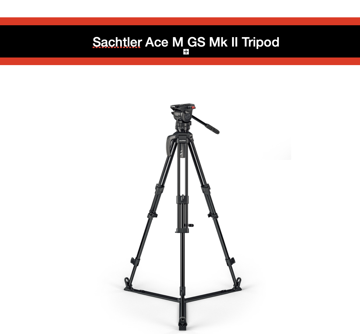 Sachtler tripod / fluidhead tripod
