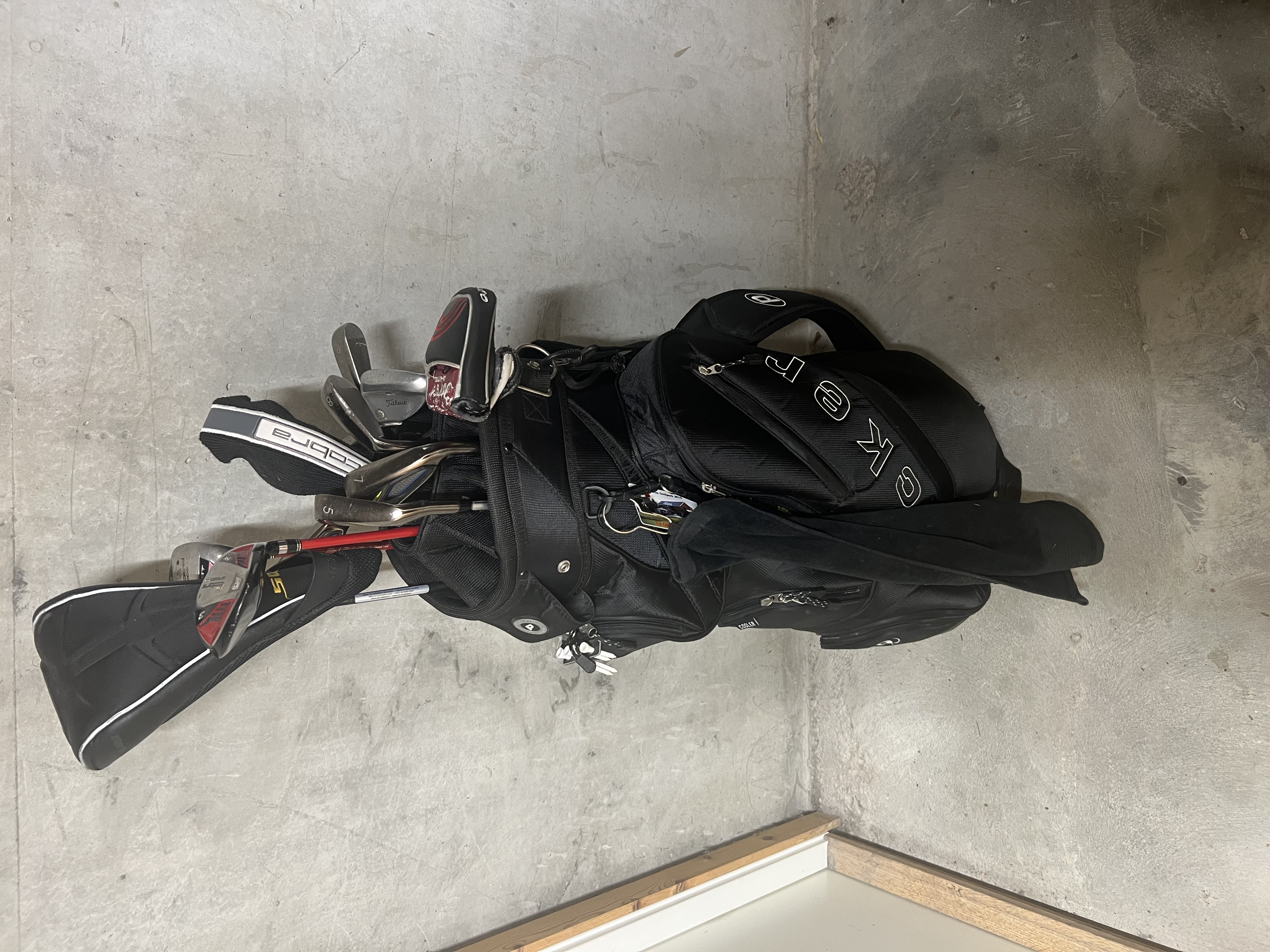 Komplett golfsett med tralle