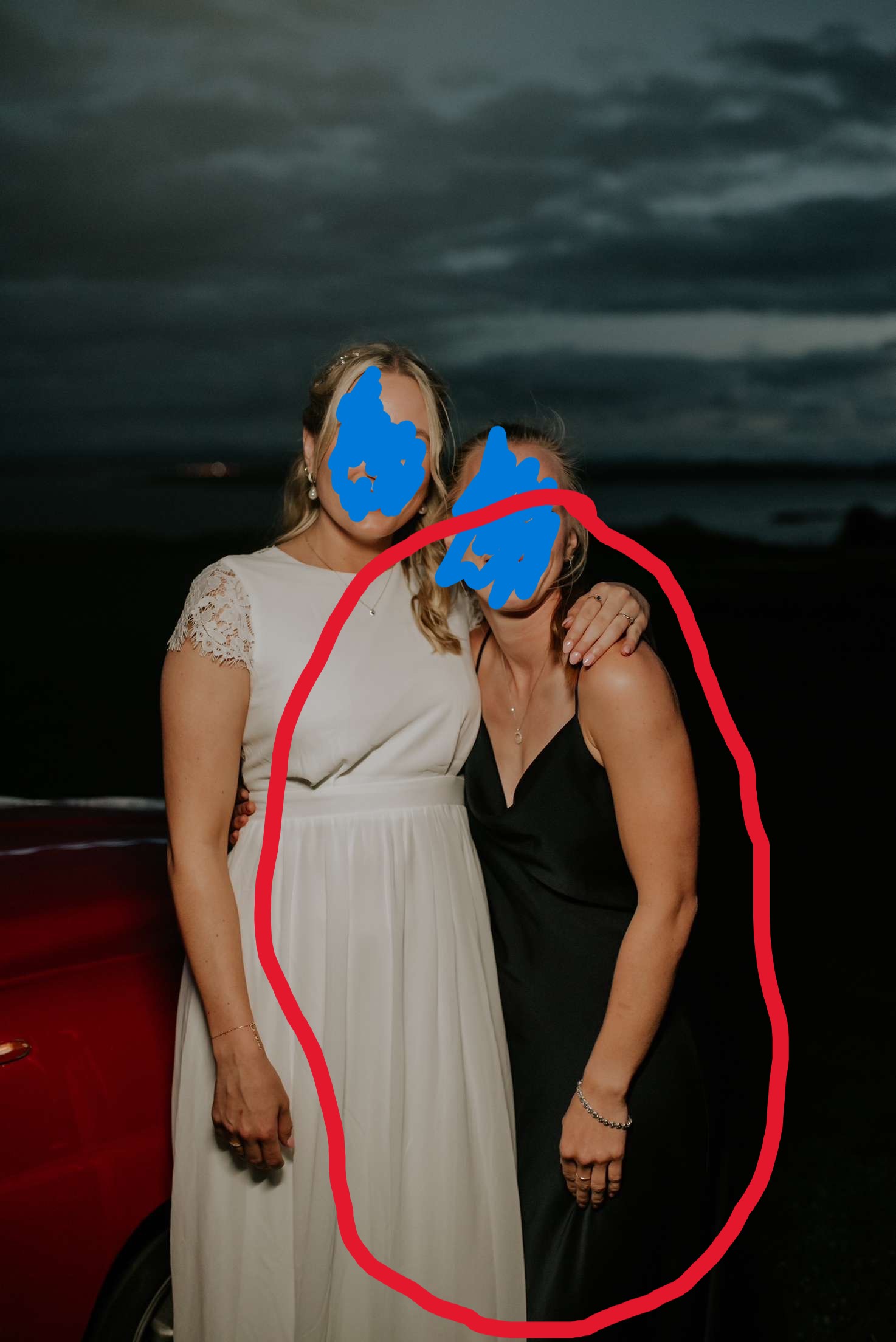 Slikekjole i marineblå