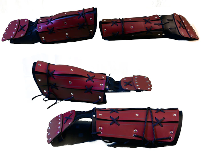 Red samurai bracers