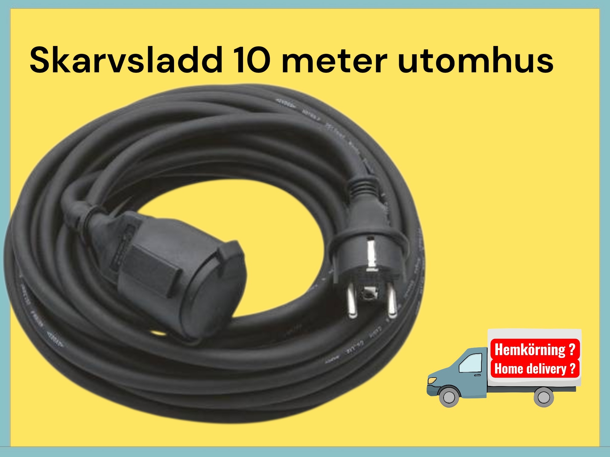 Förlängningskabel 10m inom / utomhus