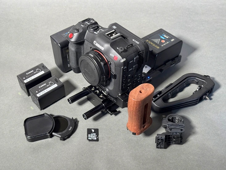 Canon eos c70 + vari nd rf-ef adapter + tilta base plate ultra light bundle