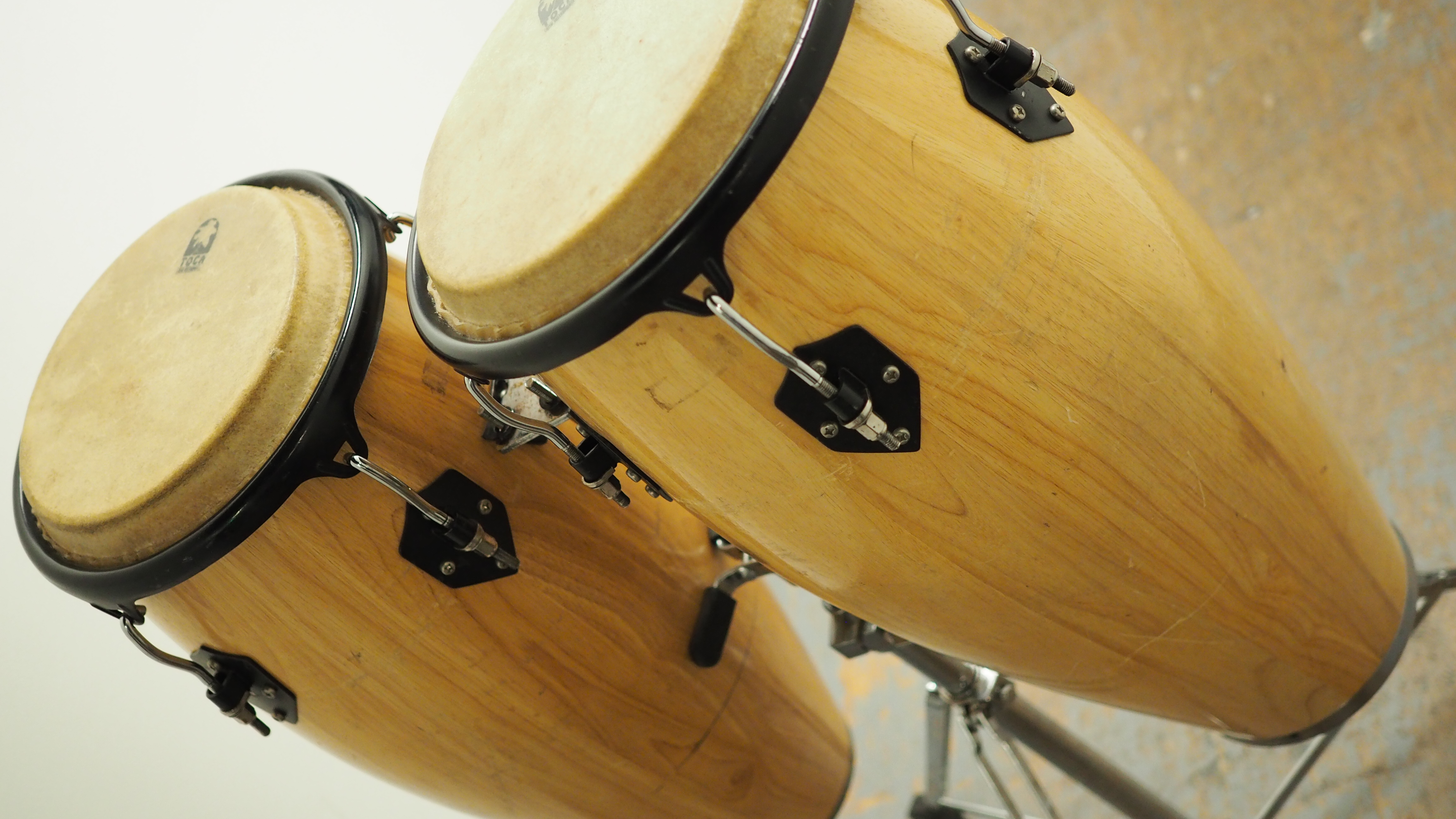 Toca conga drums + stand + hardcases