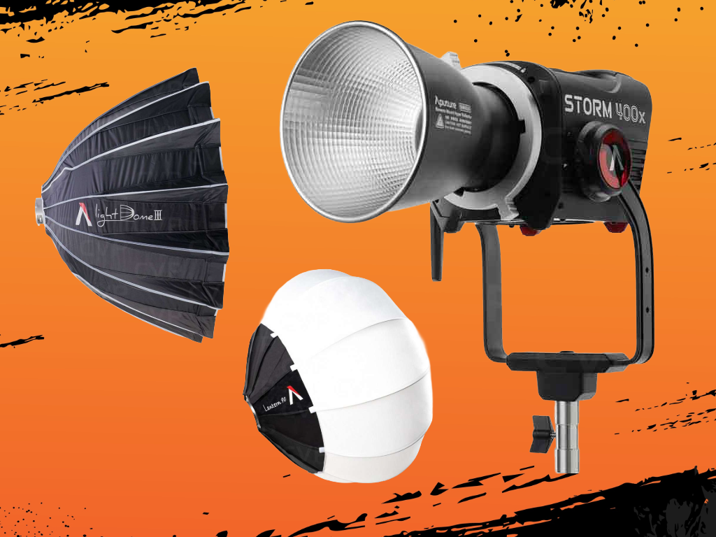 Aputure storm 400x with light dome 3 / lantern