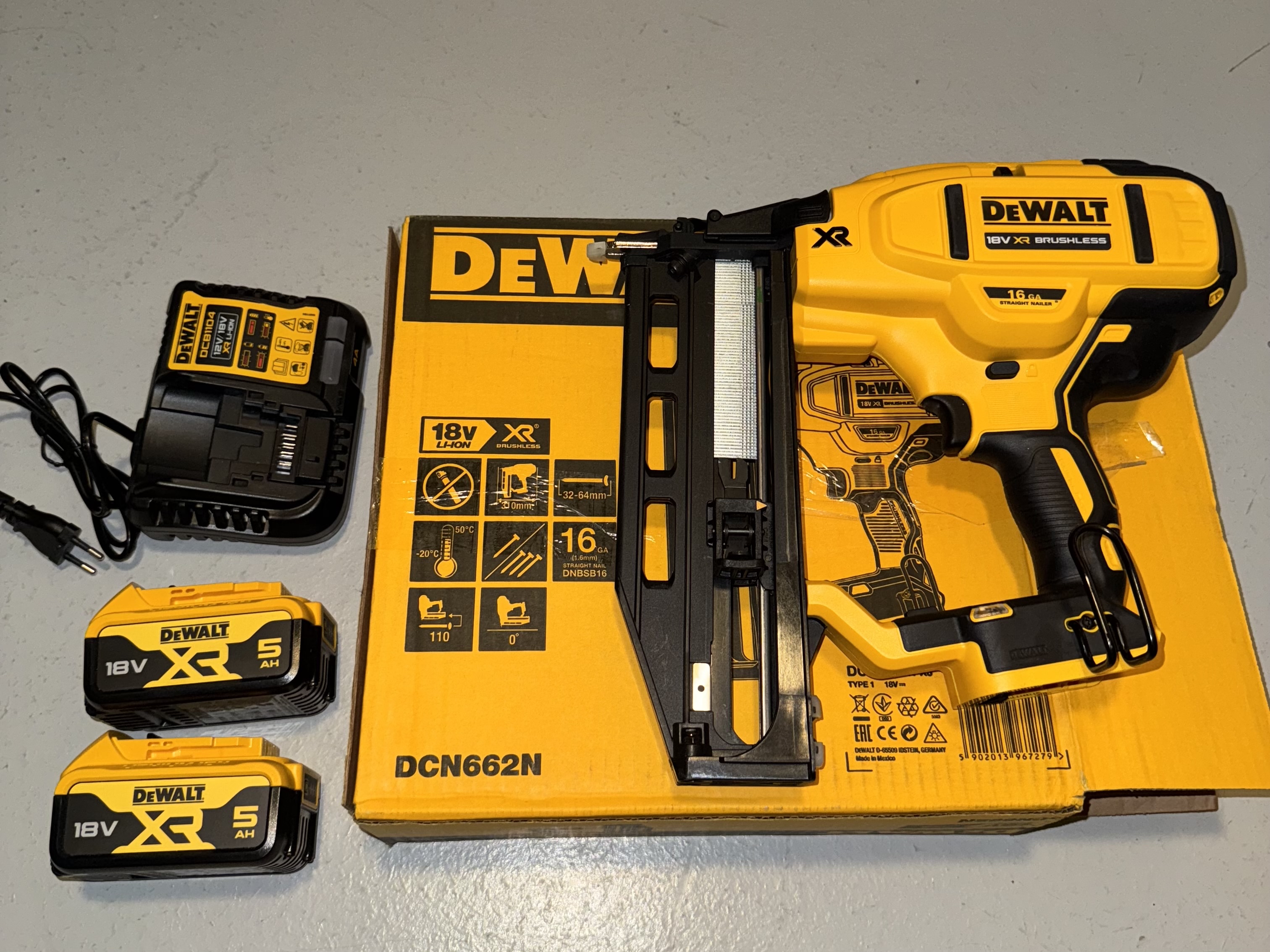 Dykkertpistol batteri. dewalt dcn662n