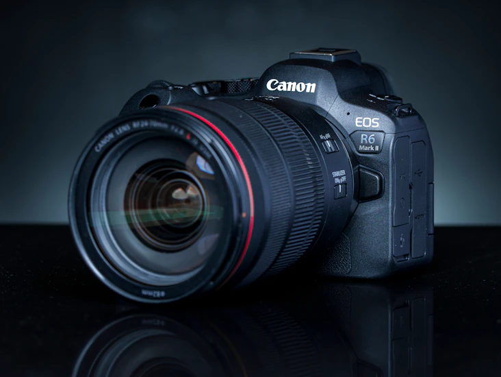 Smidig proffskamera canon r6 ii + valfritt objektiv