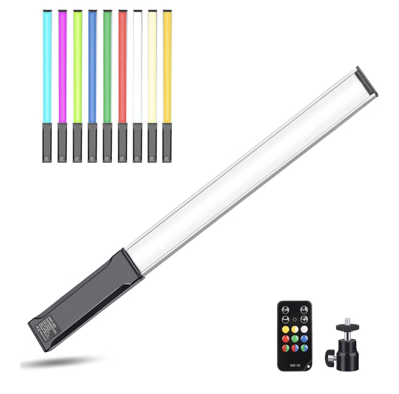 Rgb handheld led video light wand stick
