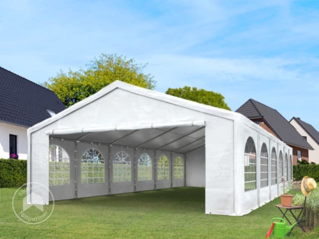 Partytält 5x10m/50 m² - ca 100 stå/71 sittplatser