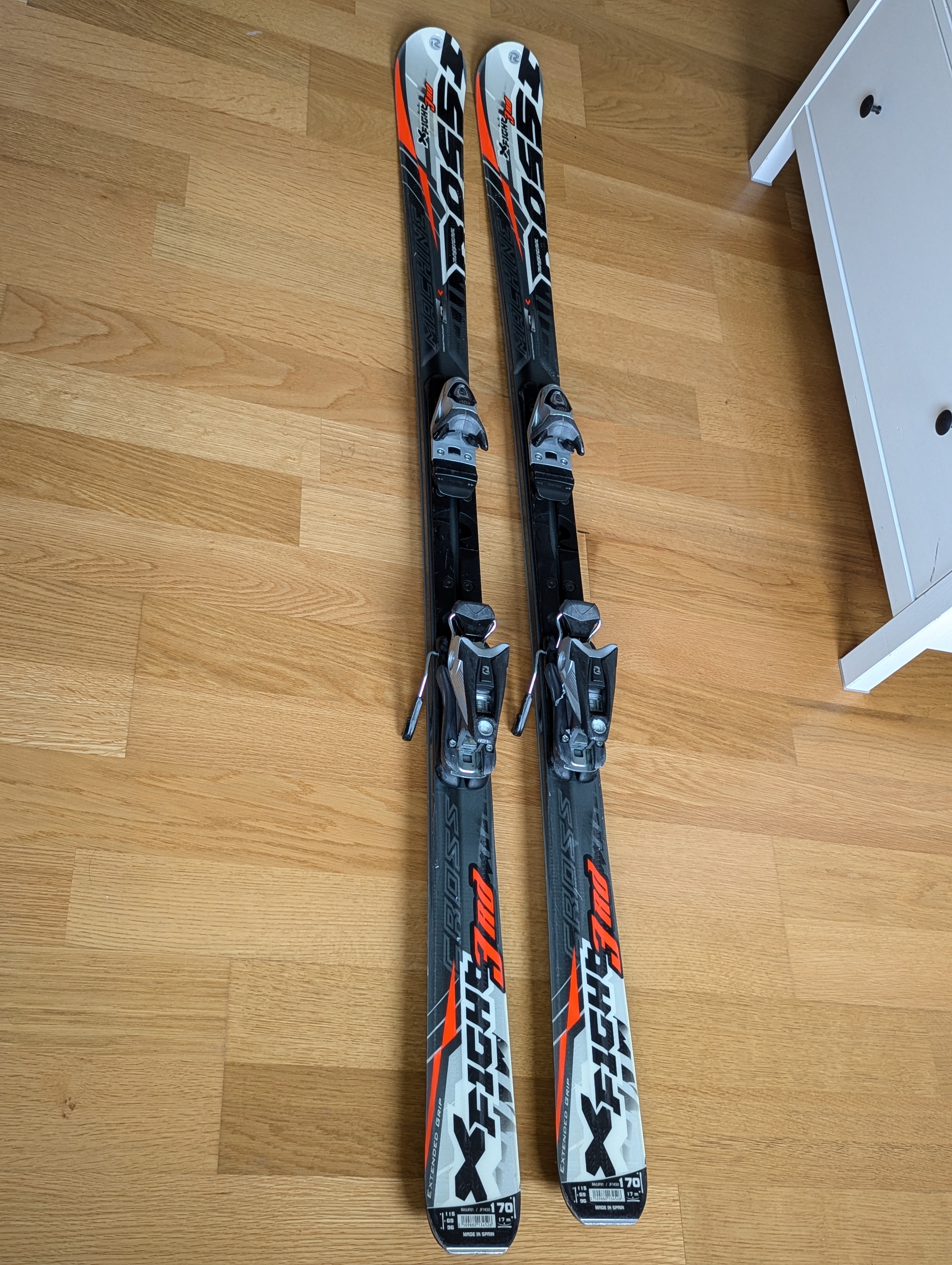Skidor och stavar alpint, rossignol x-fight 3rd, 170 cm