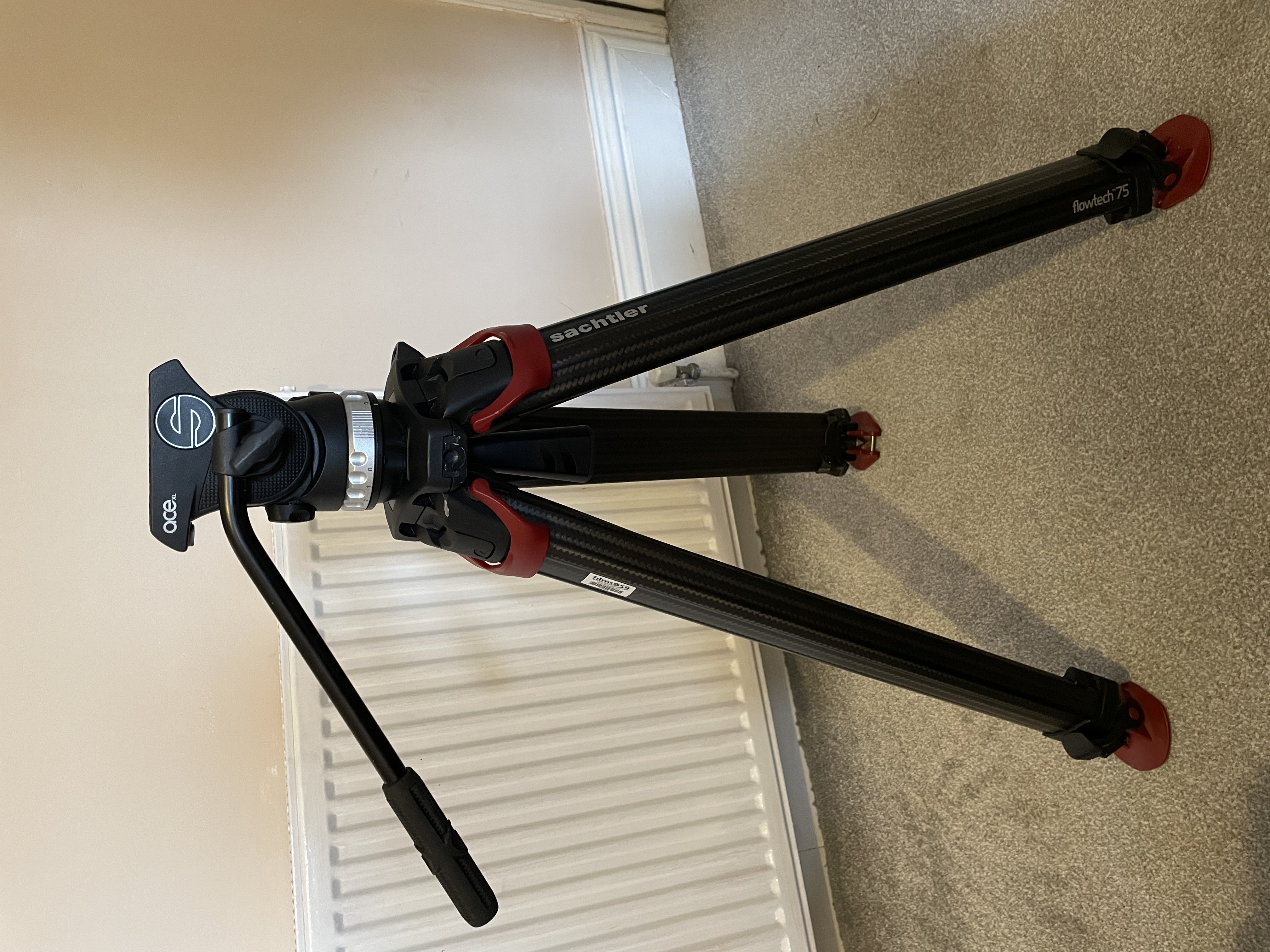 Sachtler flowtech 75 ms tripod + ace xl fluid head 
