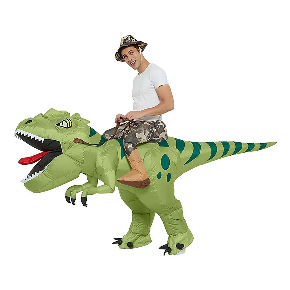 Maskeraddräkt, ridande t-rex (junior)