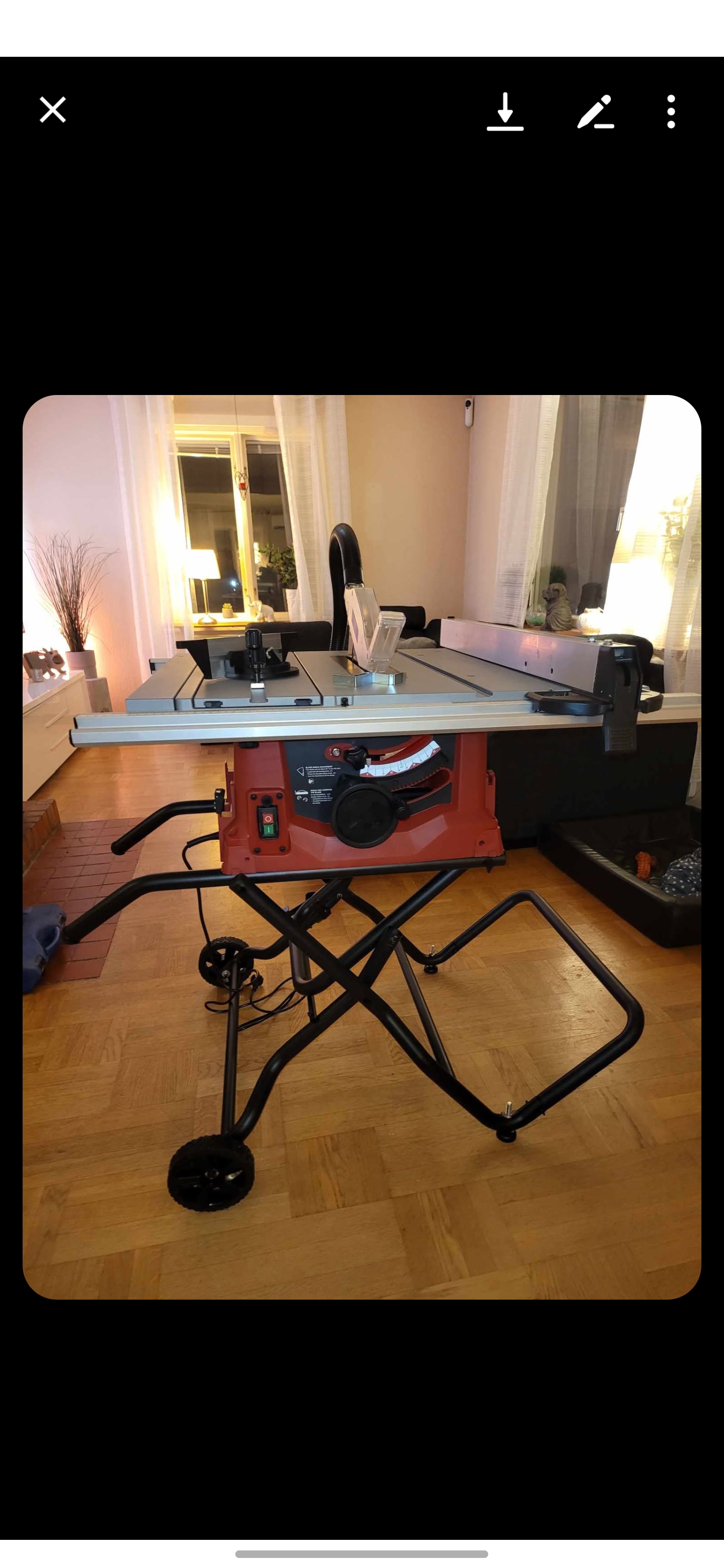 Sågbord med stativ
