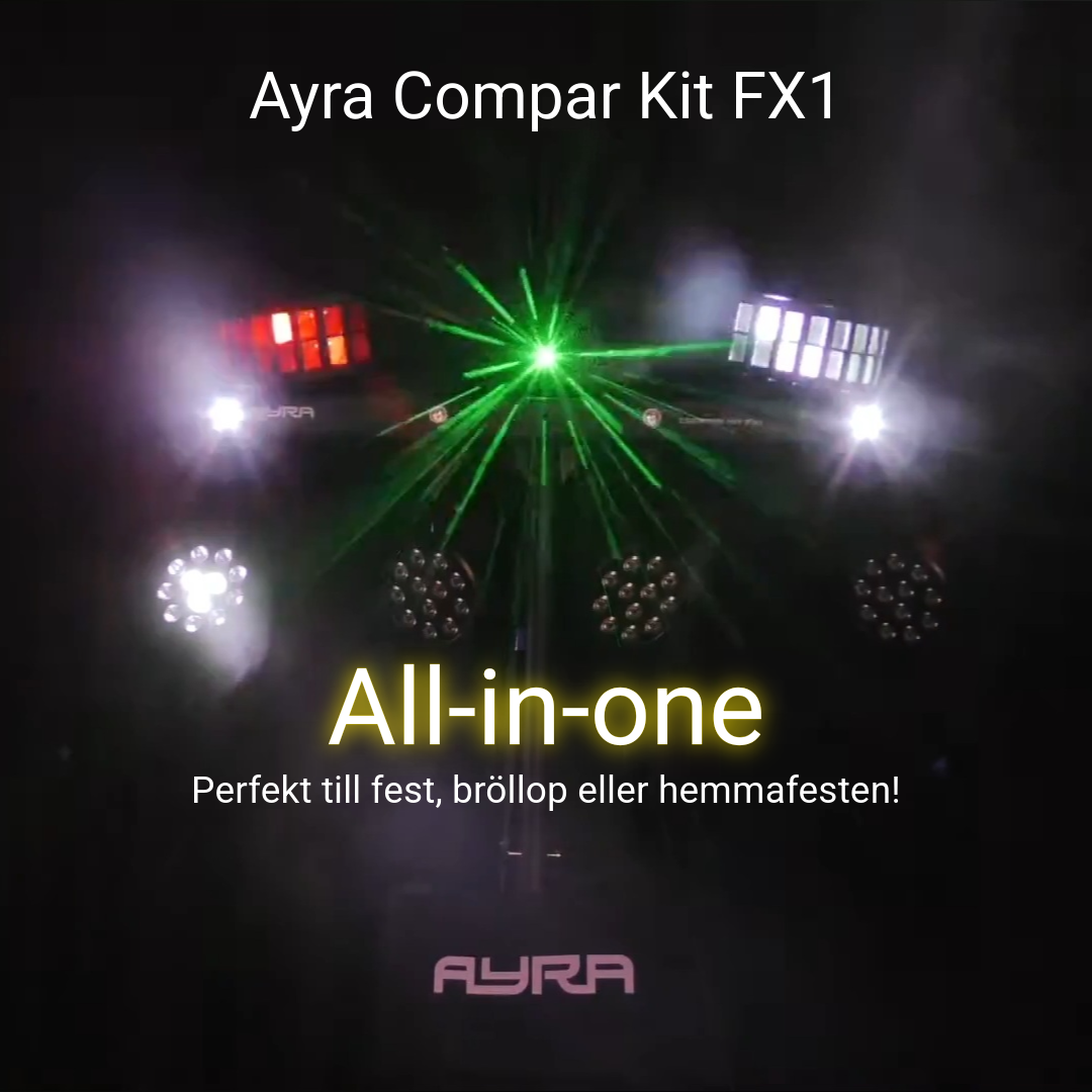 Allt-i-ett ljusset till festen! ljuseffekt, discolampa, festljus