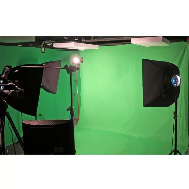 Green screen and goal posts