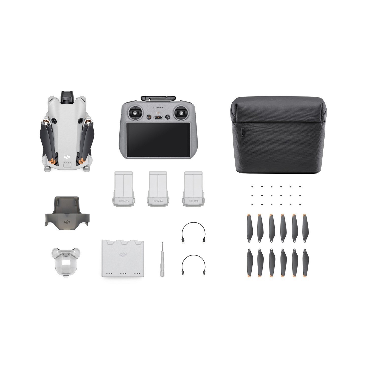 Dji mini 4 pro fly more combo + rc 2 + lens kit – 4k hdr drone package