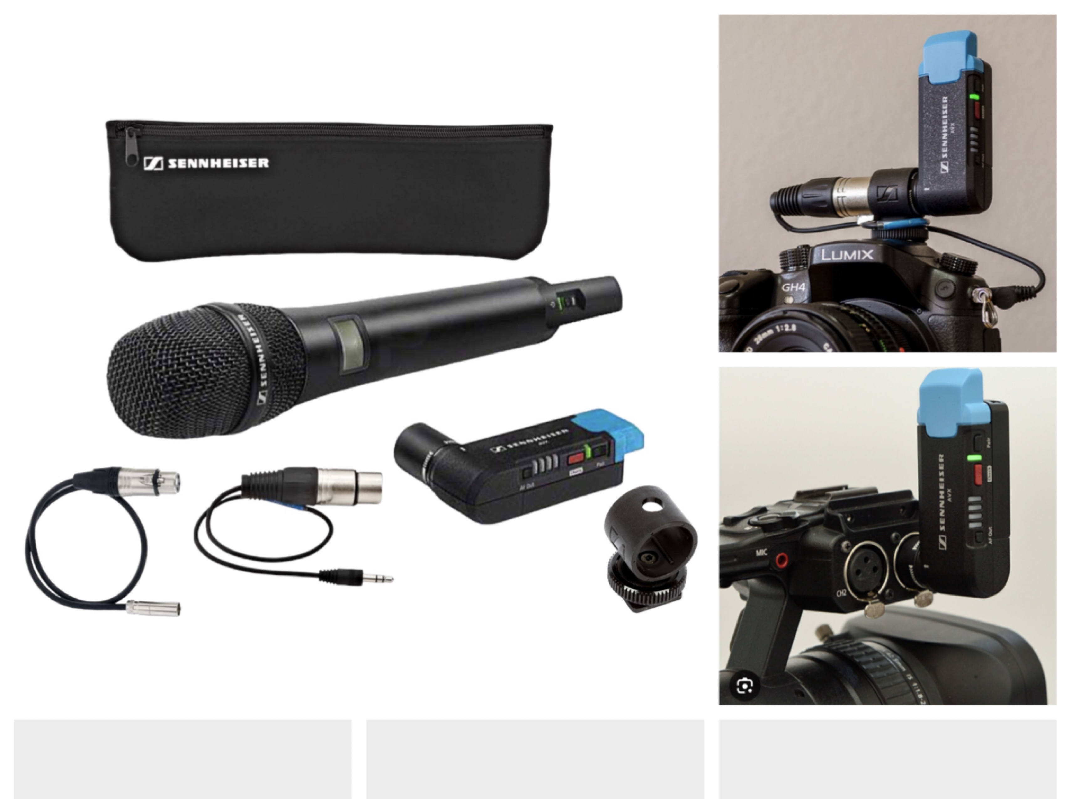 Wireless handheld microphone sennheiser avx event mic pa xlr mini system s1 pro mixer dslr mirrorless sony canon  