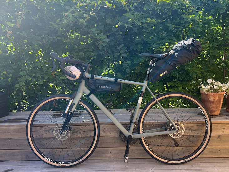 Gravelbike rigget for bikepacking
