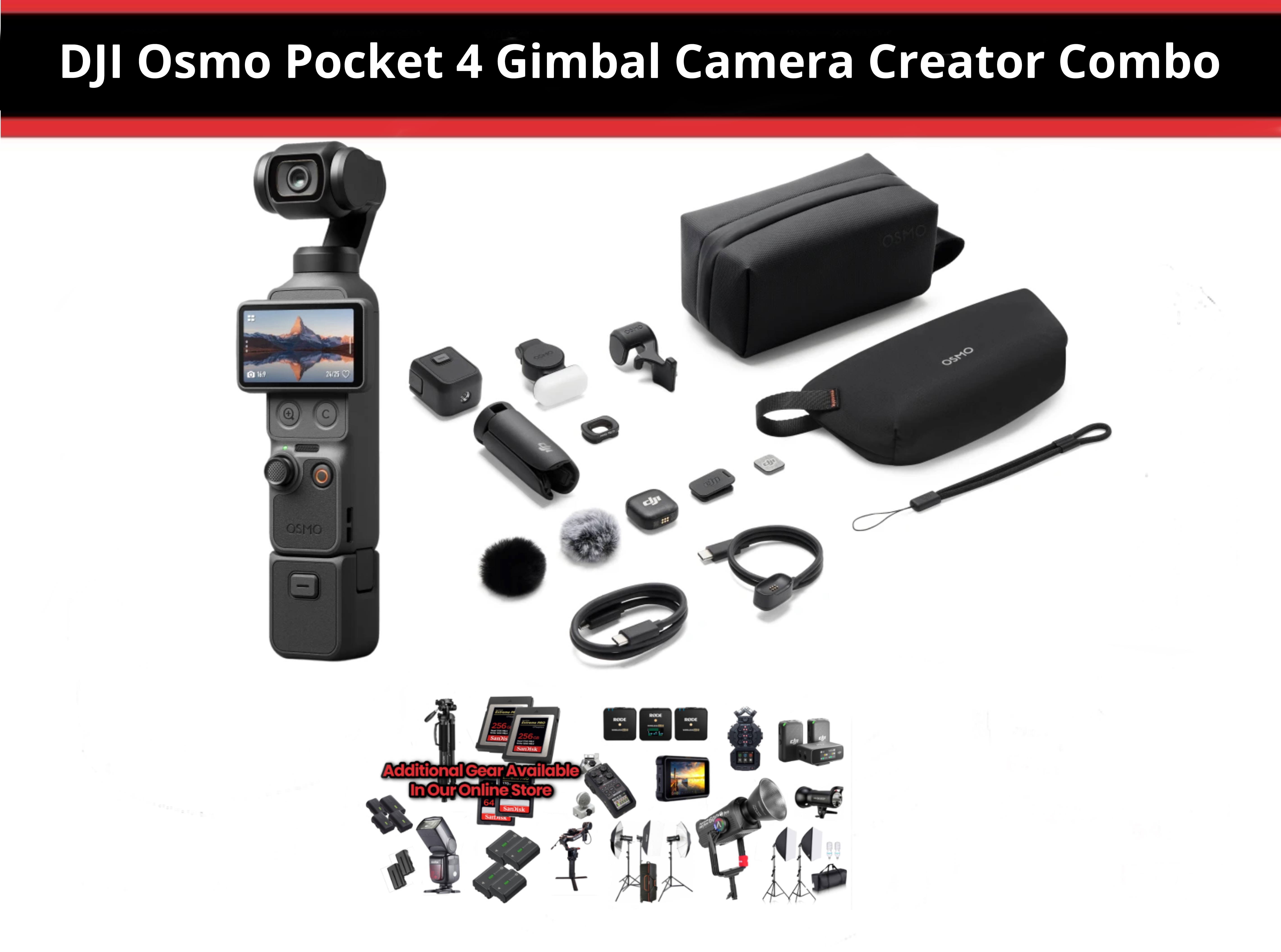 Dji osmo pocket 4 gimbal camera creator combo