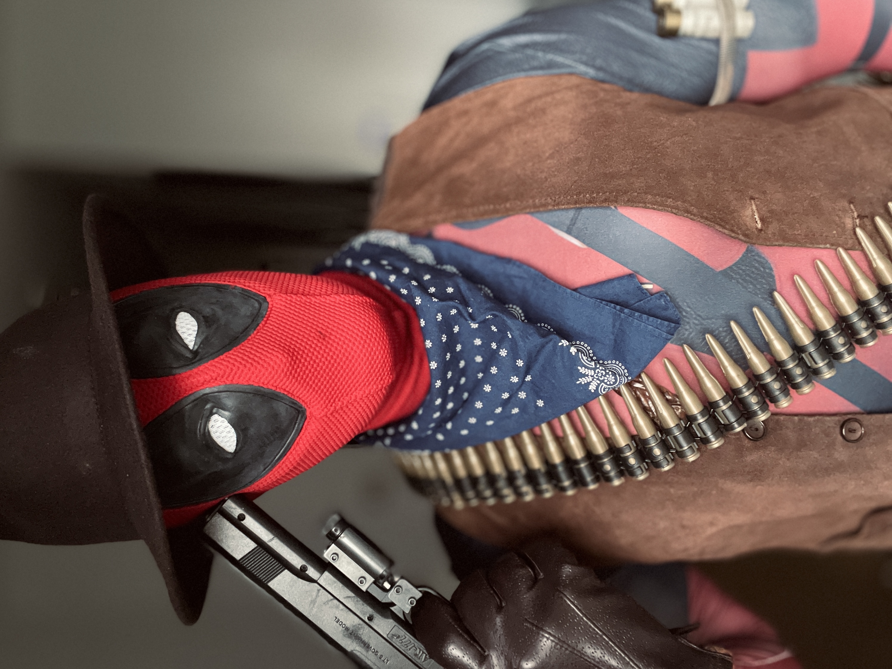 Cowboy deadpool (cowboy pool) men’s adult full size bespoke costume. 