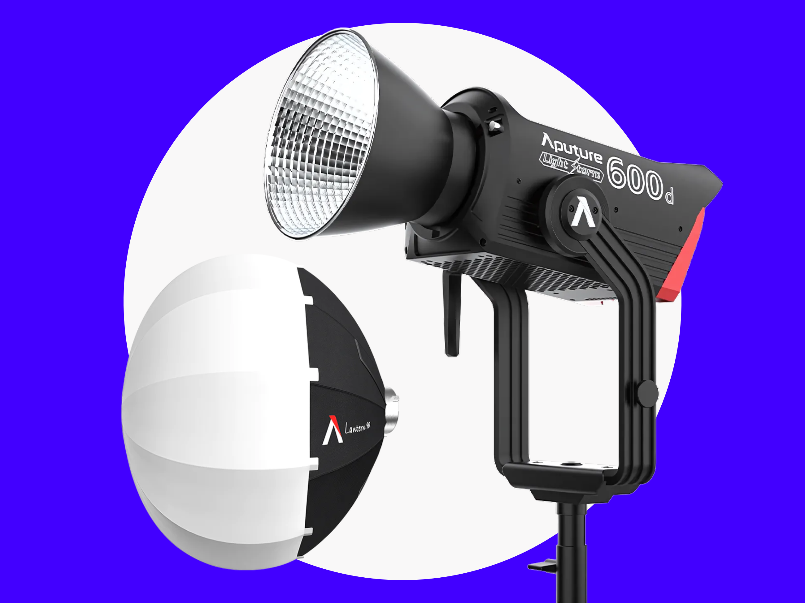 Aputure 600d led light + aputure lantern 90