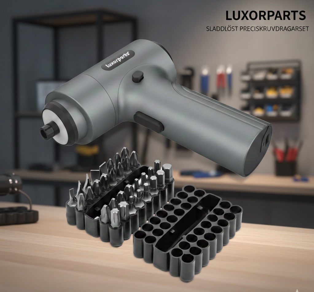 Batteridriven skruvdragare grå 5 n.m 3,7 v 2 500 mah li-jon + 32 st bits