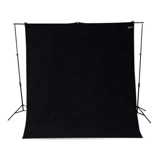 Black backdrop with goal posts 