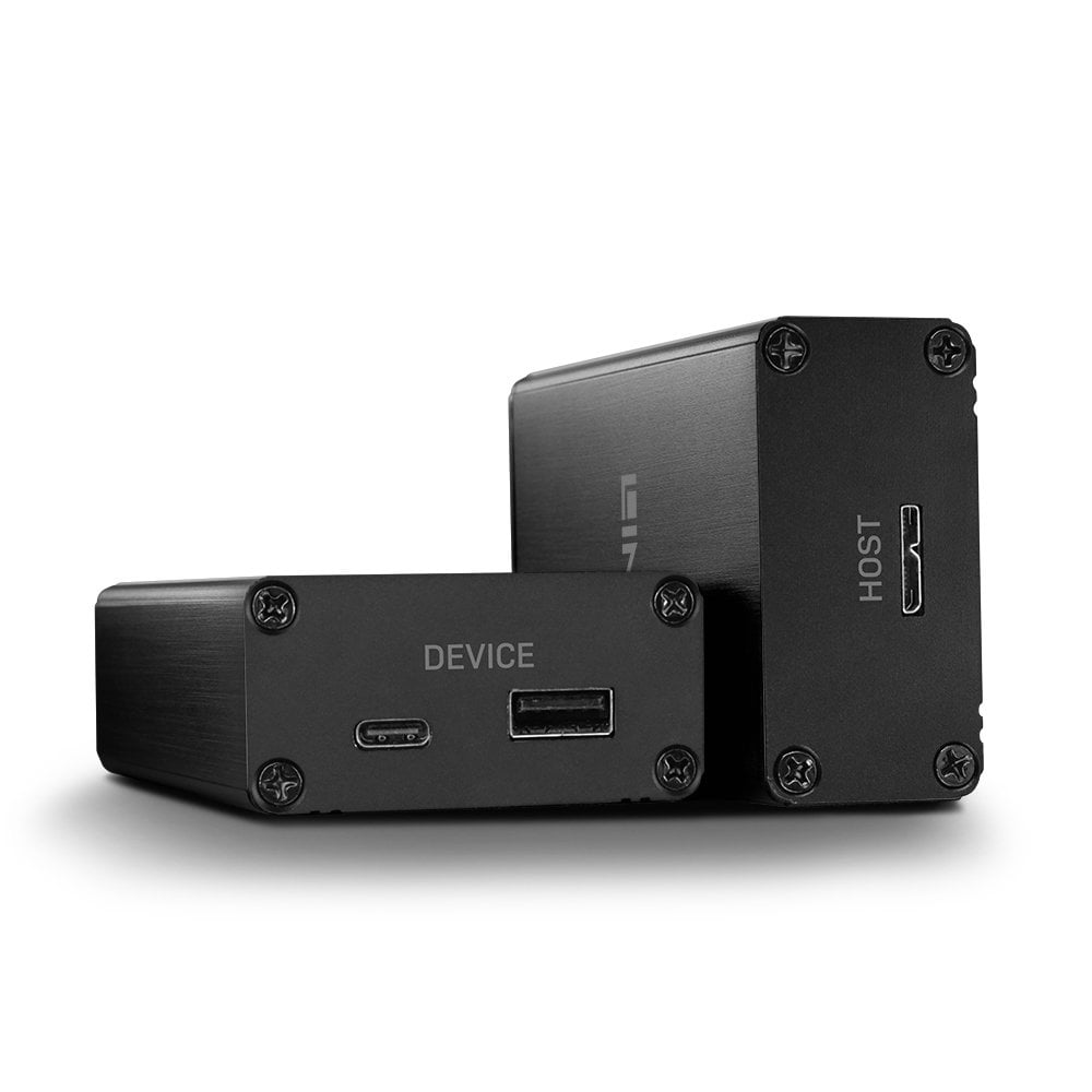 Lindy 300m 2 port fibre optic usb 3.0 / usb c extender multimode lc duplex 