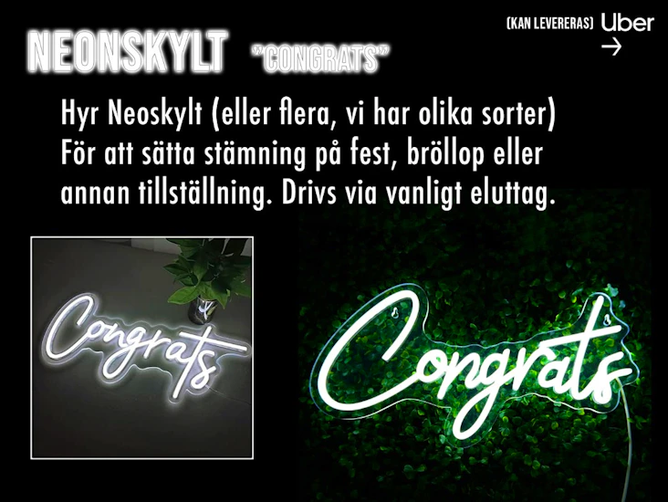 Neonskylt - congrats