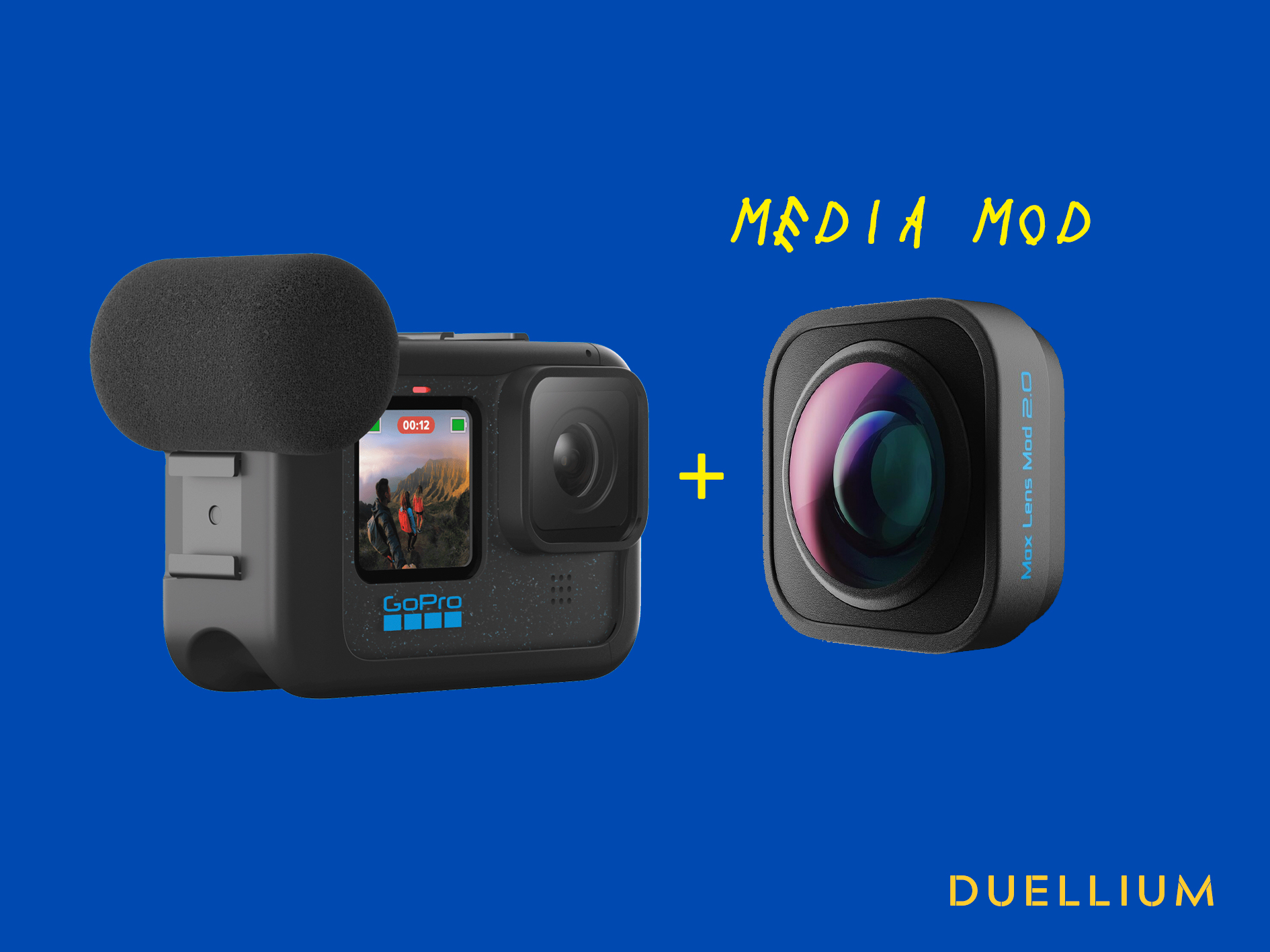 Gopro hero 12 + mediamod + max lens mod 