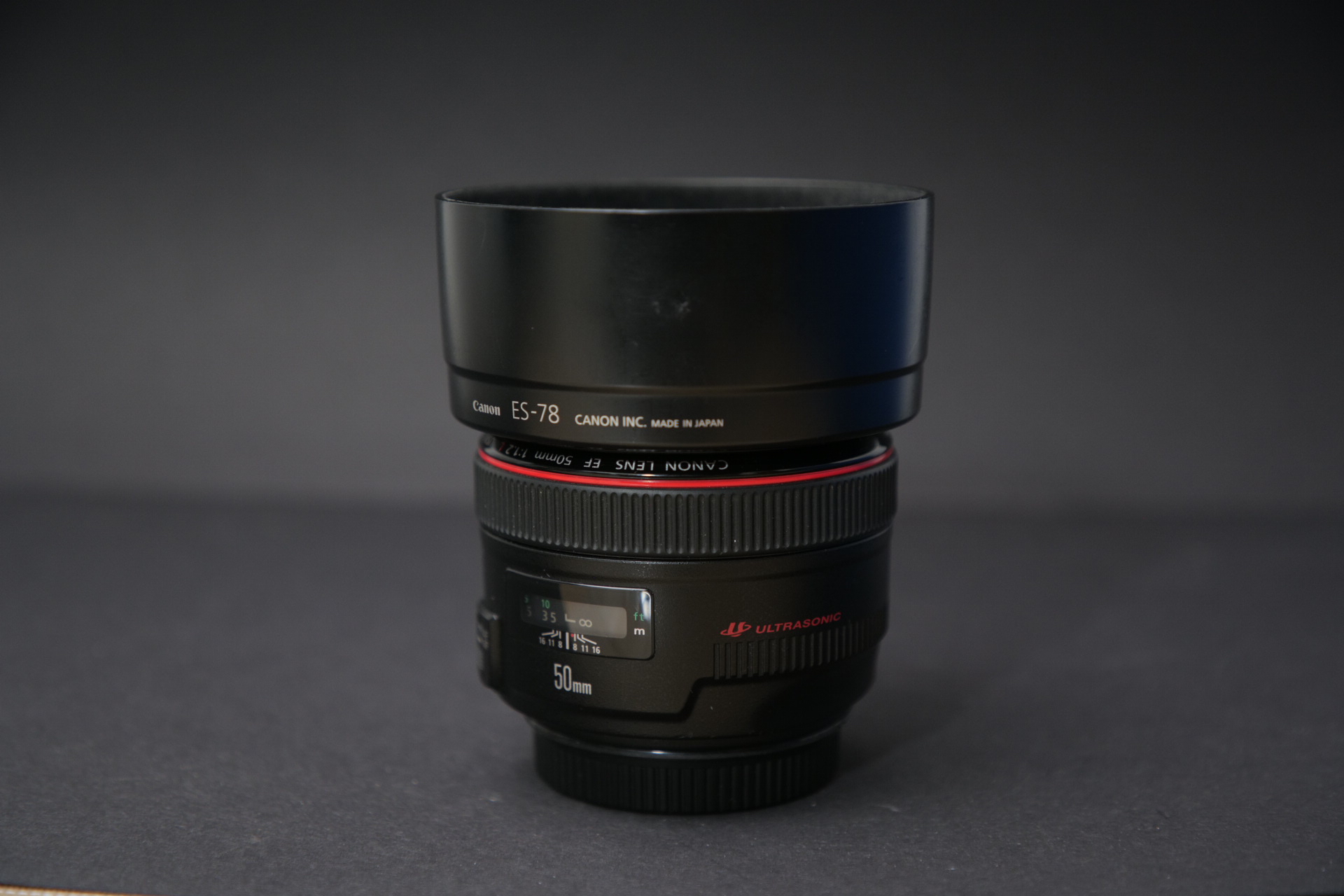Canon ef 50mm f/1.2 l usm lens.