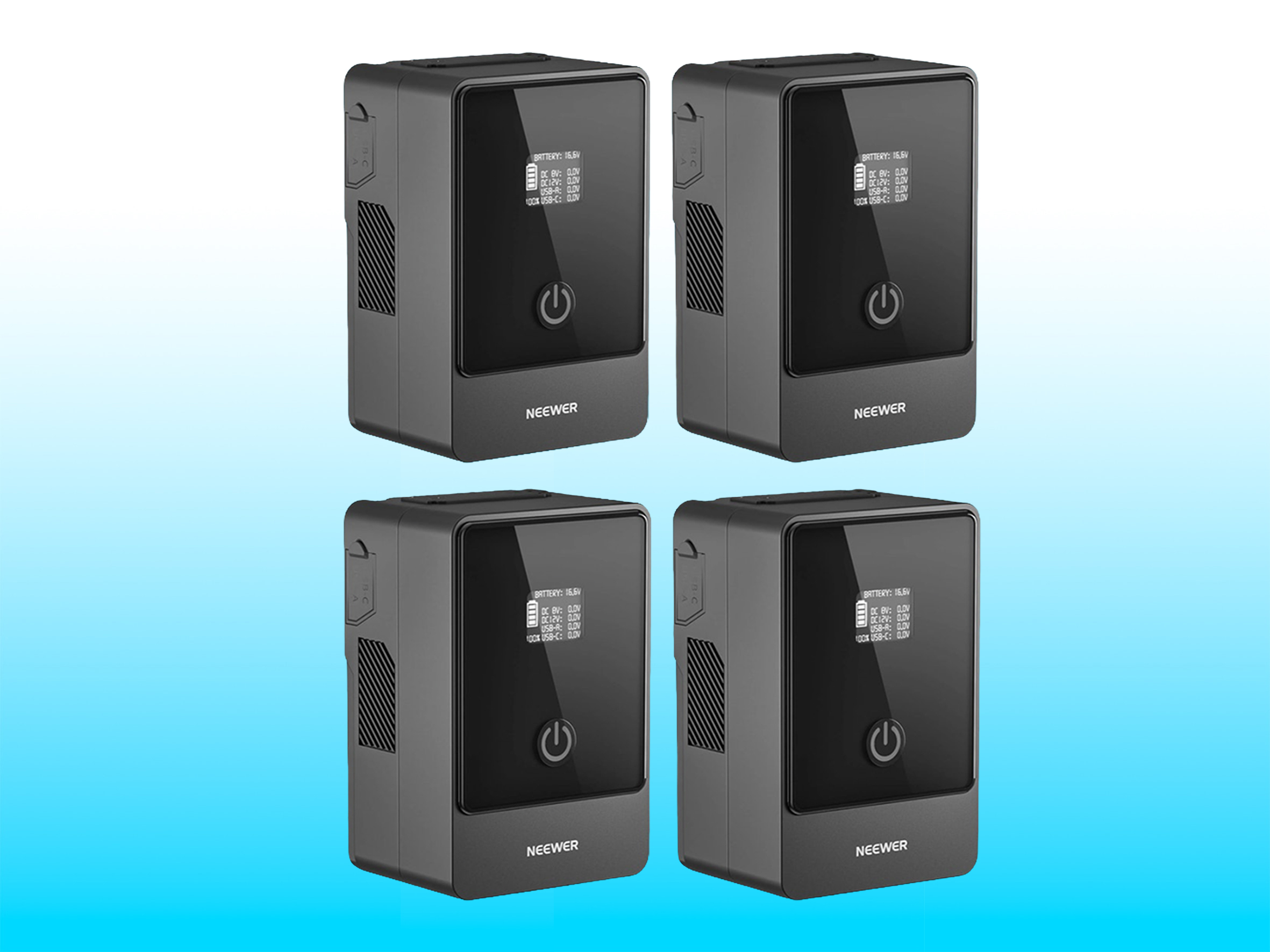 4 x v-lock battery / batteries with charger