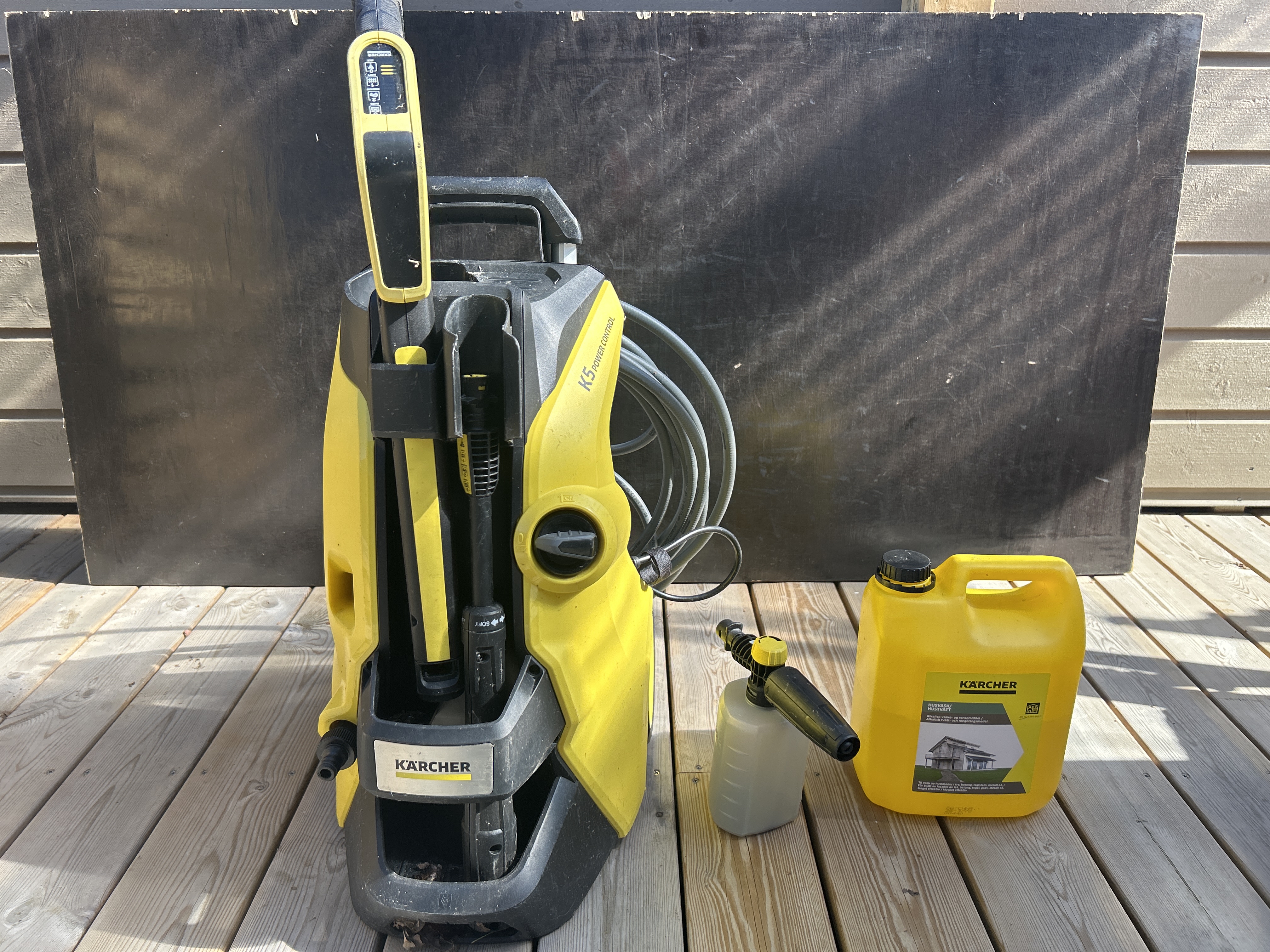 Kärcher k5 høytrykksspyler med forlenger lanse og terrassevask 