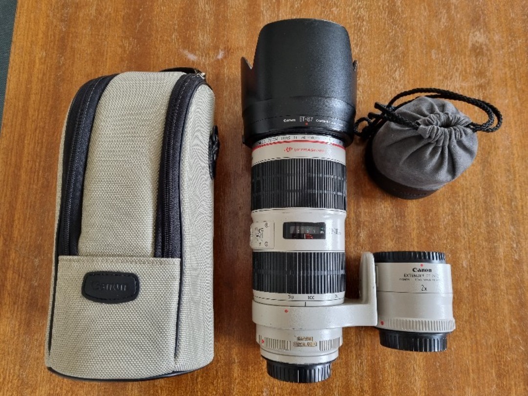 Canon 70-200mm f2.8l is ii usm + 2x telekonverter