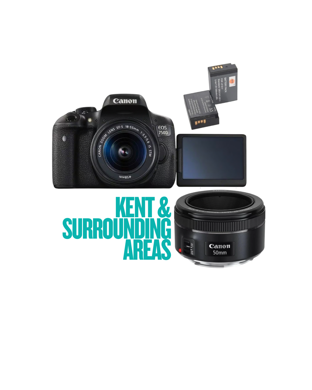 Canon 750d 18-55mm lens + 50mm lens