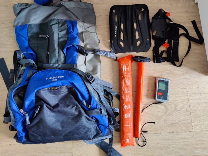 Mammut barryvox skredsett med topptursekk