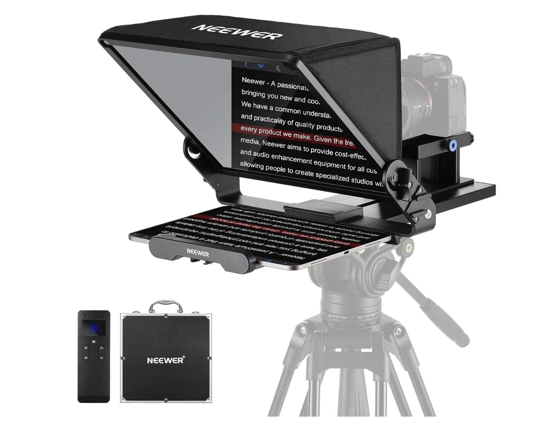 Neewer teleprompter x14 iii with rt113 remote/app control