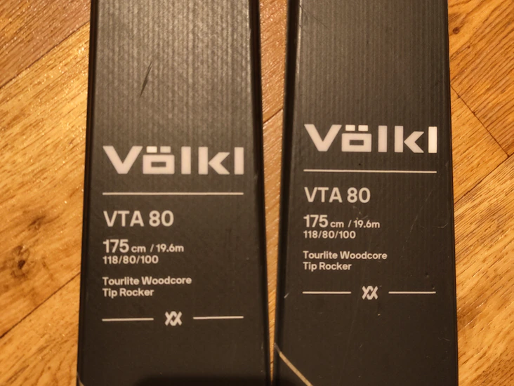 Toppturski 175cm 80mm brede med binding og fell