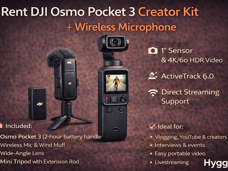 Dji osmo pocket 3 creator kit + wireless microphone