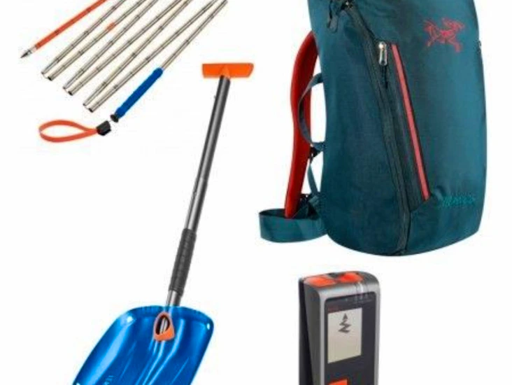 Skredutstyr - søker, stang, spade og sekk