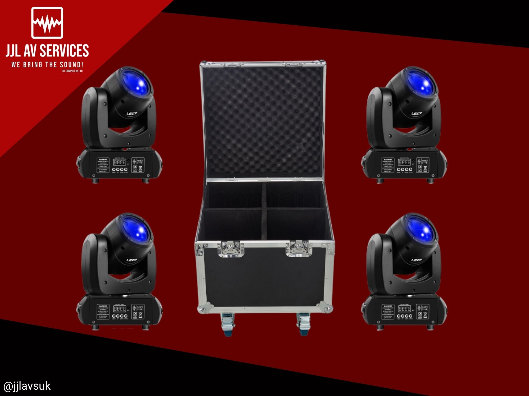 4x moving head lights 100w led beam gobo