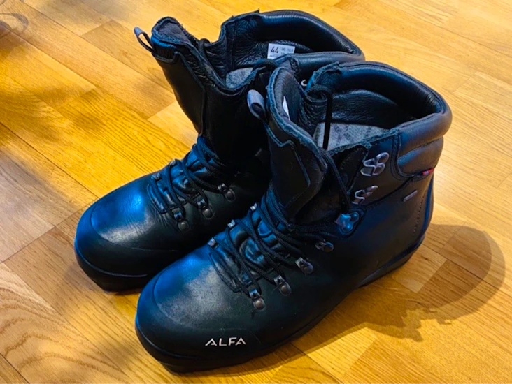 Fjellskistøvler alfa med rottefella, str 44