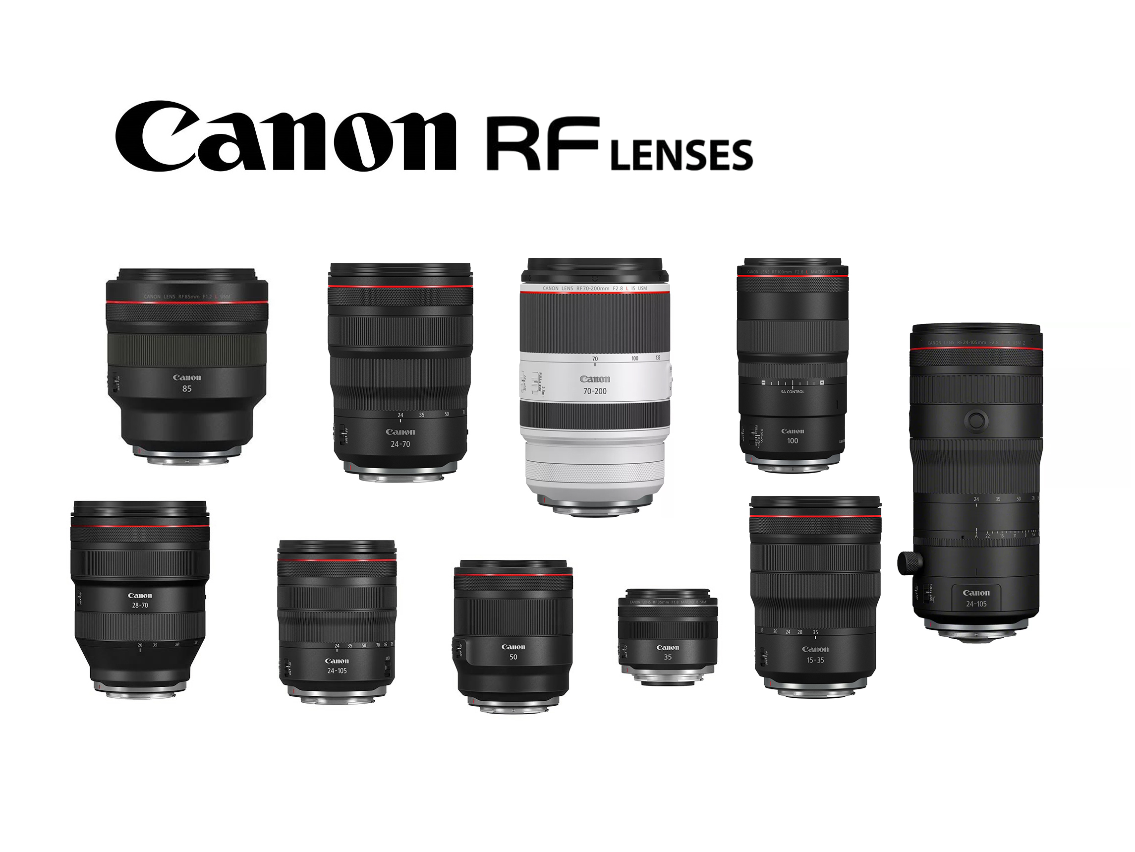 Lenses custom, canon ef, rf, sony, samyang, dzo, blazar, xeen, g master, laowa 