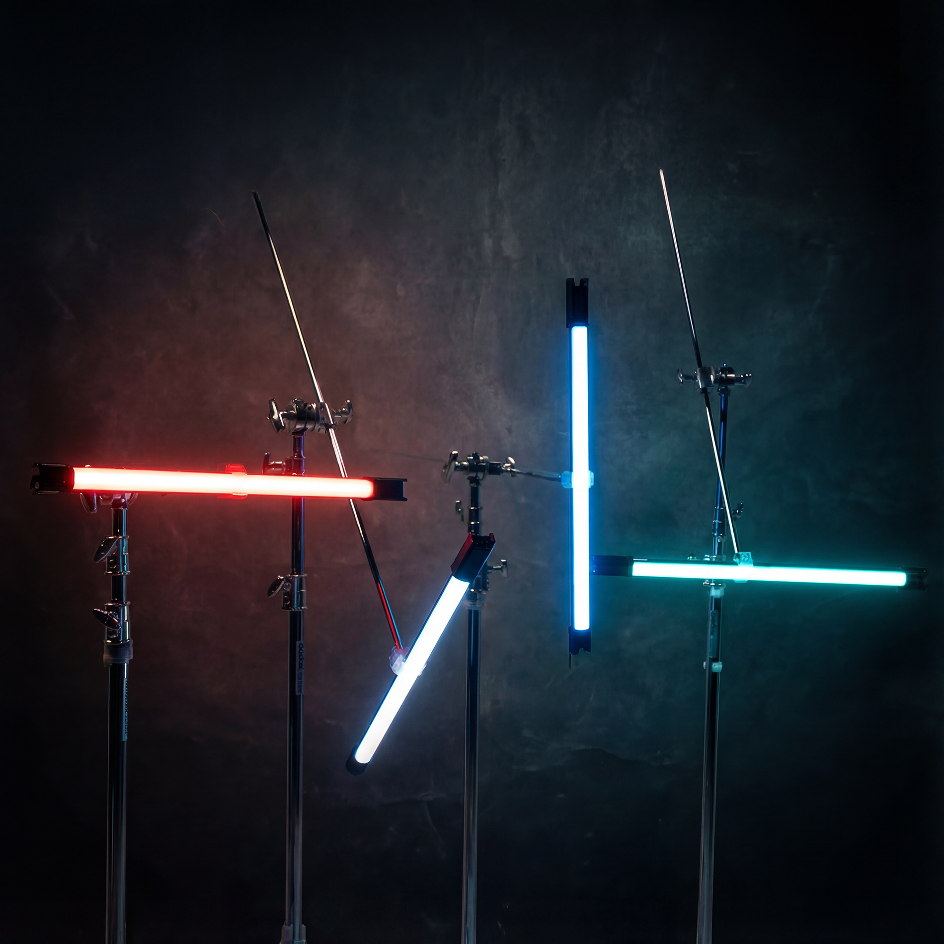 Trådløse rgb led lysrør - 4x godox tl60