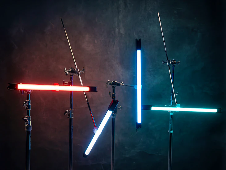 Trådløse rgb led lysrør - 4x godox tl60