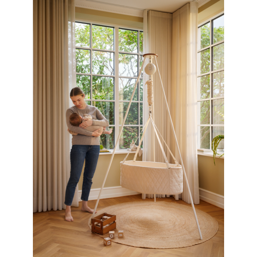 Moonboon oval vugge med stativ og motor 