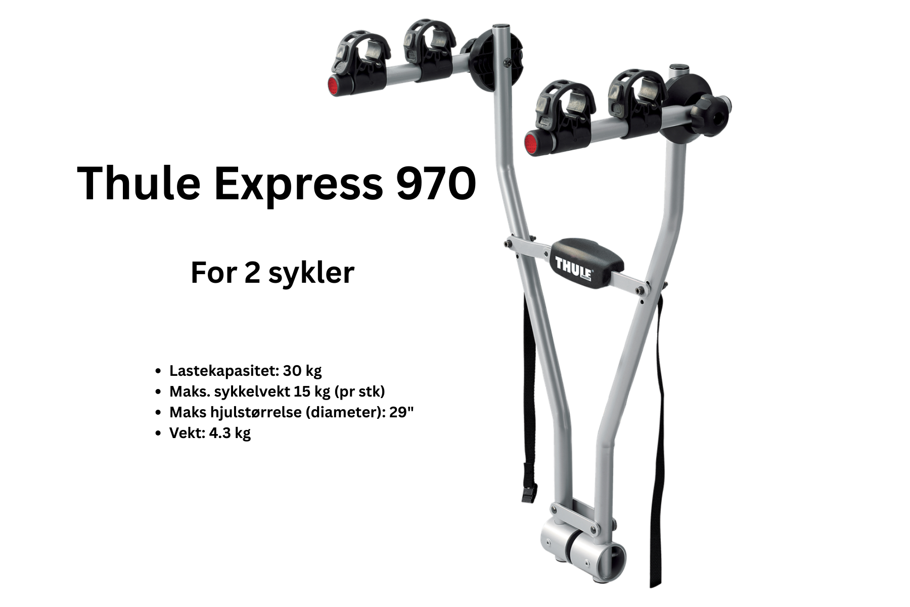 Thule xpress 970 sykkelstativ, 2 sykler