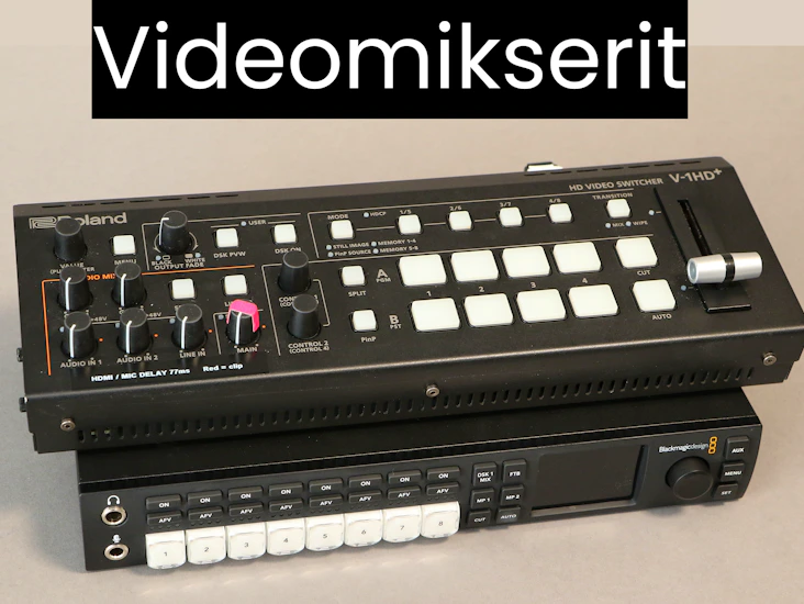 Videomikseri blackmagic tai roland