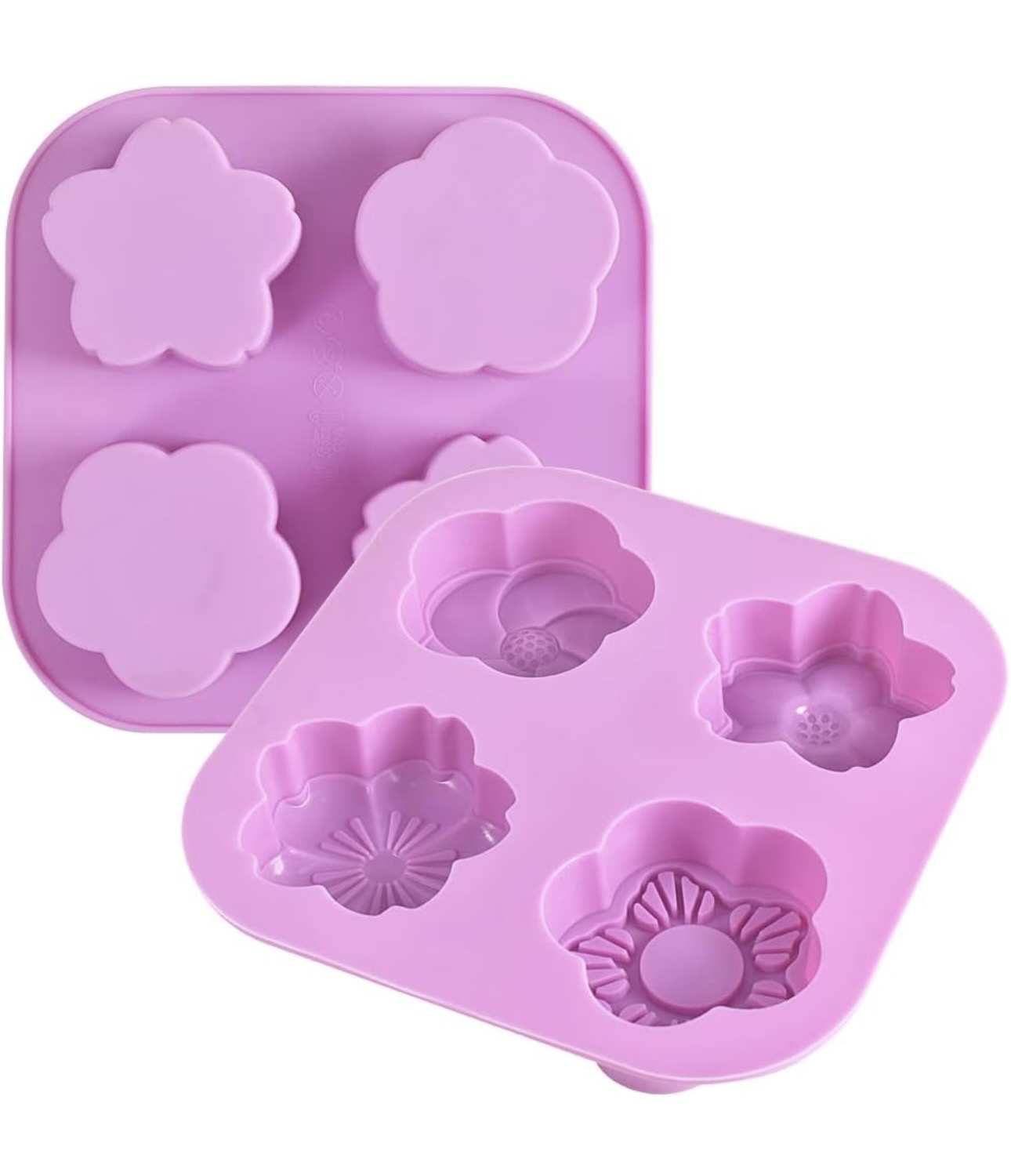 Four set of flower shape soap mould 